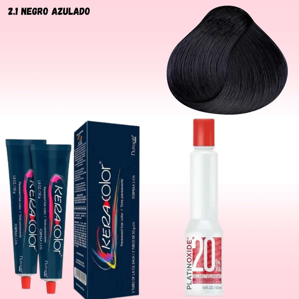 TINTE KERACOLOR 2.1 NEGRO AZULADO