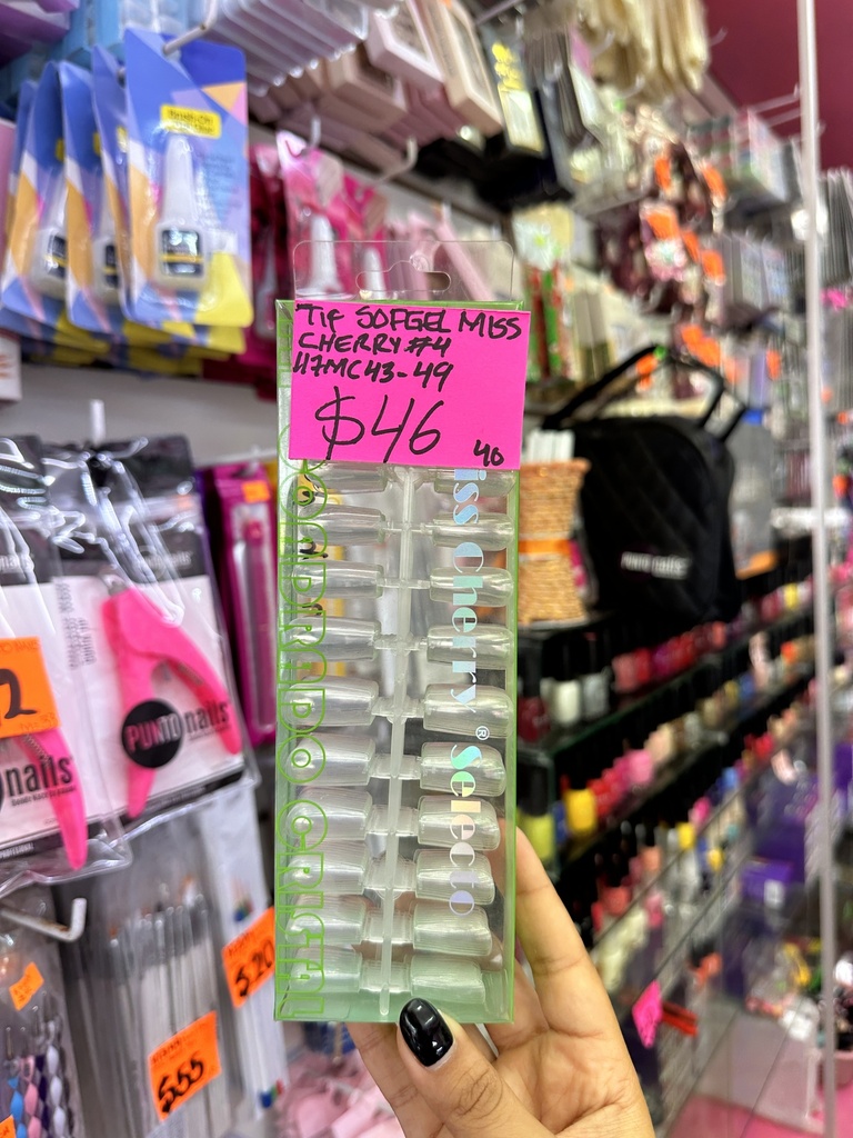 TIP CUADRADO CRISTAL MISS CHERRY #5 CAJA VERDE 240pz