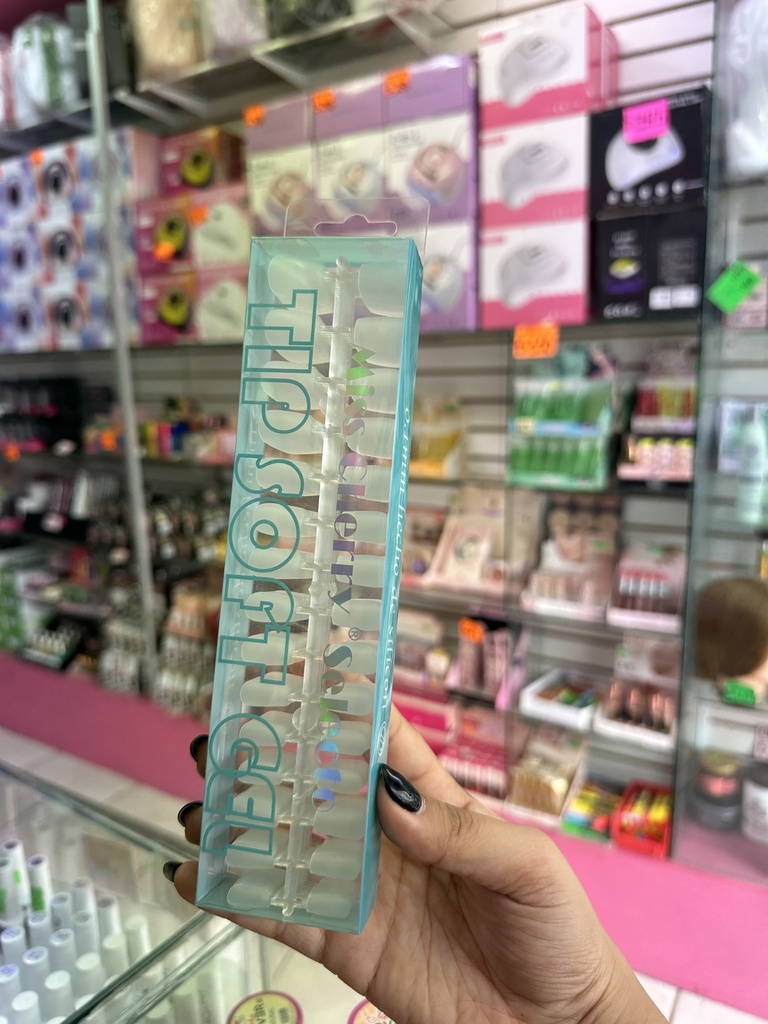 TIP SOFT GEL MISS CHERRY #7 CAJA VERDE AGUA 240pz