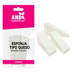 [7503024619102] Bolsa con 3 esponjas tipo queso AND, blanca 9024