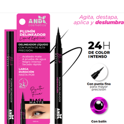 [7503044445590] PLUMIN DELINEADOR NEGRO MATTE AND 69618