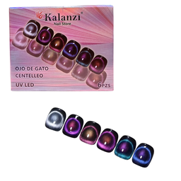 [KLZ-Q063] GAMA OJO DE GATO CENTELLEO KALANZI C/6 PZ