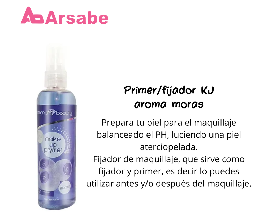 PRIMER Y FIJADOR DE MAQUILLAJE MORAS KJ BEAUTY