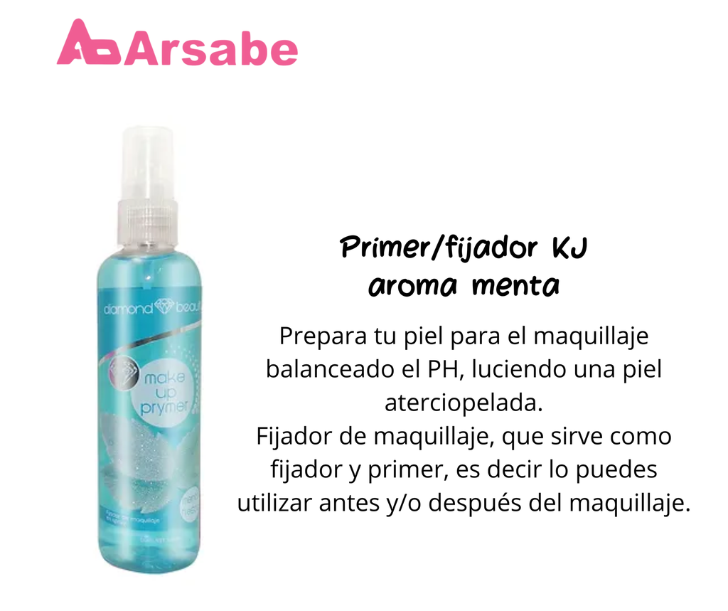 PRIMER Y FIJADOR DE MAQUILLAJE MENTA KJ BEAUTY