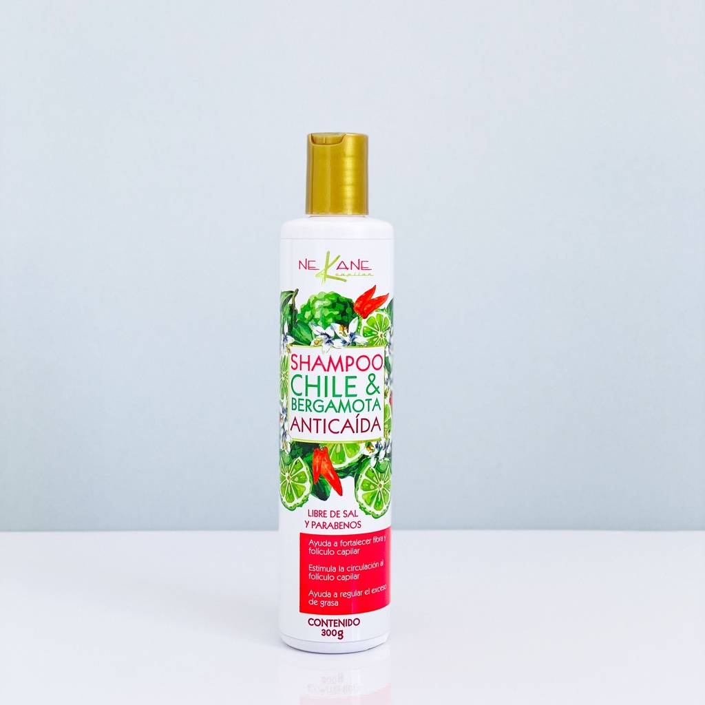 SHAMPOO CHILE Y BERGAMOTA ANTICAIDA NEKANE 300ML