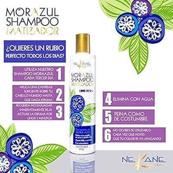 SHAMPOO MATIZADOR MORA AZUL NEKANE 300ML (0659525863174) (069525853365)NK101029