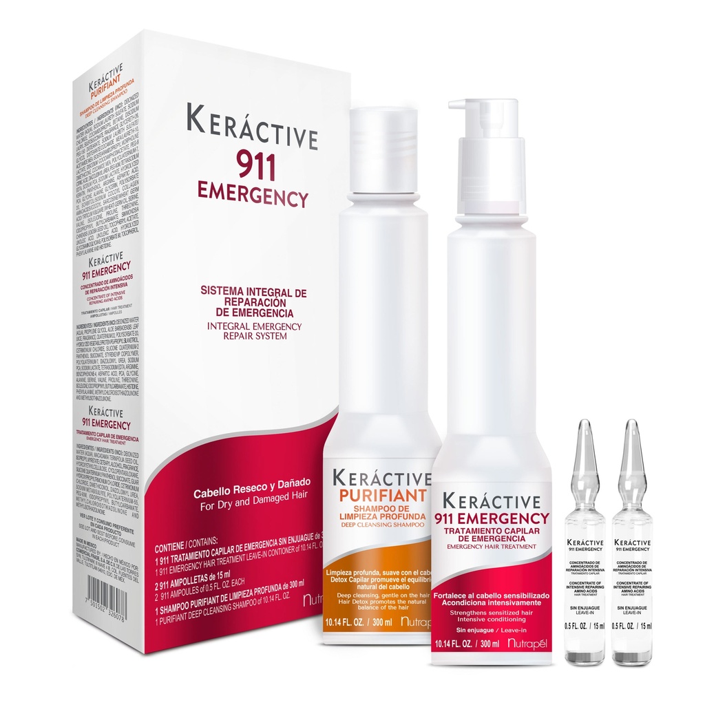 KIT KERACTIVE 911 C/SHAMPOO Y AMPOLLETA SI.K911