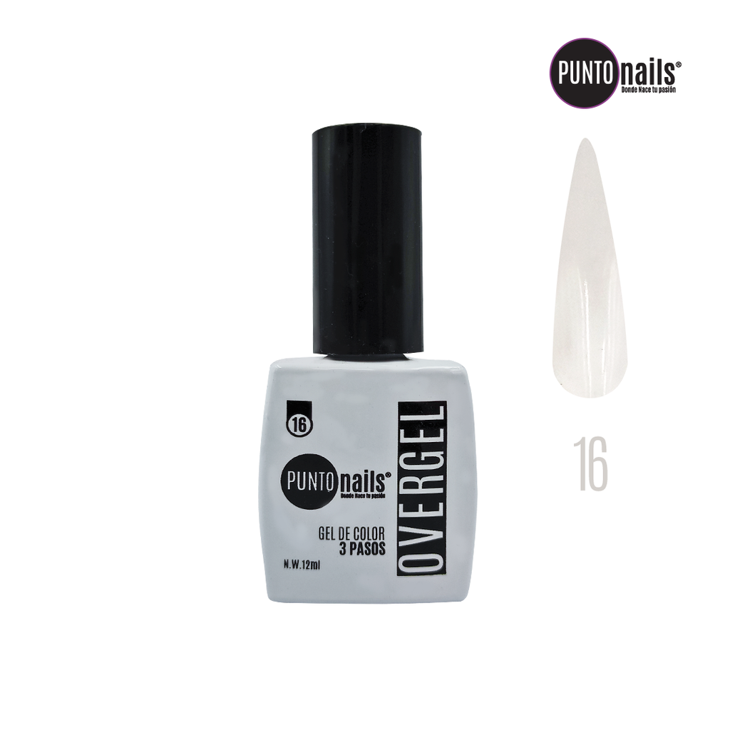 PUNTO NAILS GEL HYPNOTIC  01 SUSTITUYE A PUNTO NAILS OVERGEL 16 BLANCO NIEVE 12ml PNH01