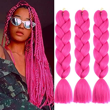 TRENZA KANEKALON ROSA NEON