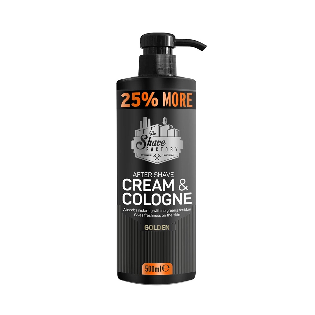 CREAM AND COLOGE GOLDEN 500ML SHAVE FACTORY