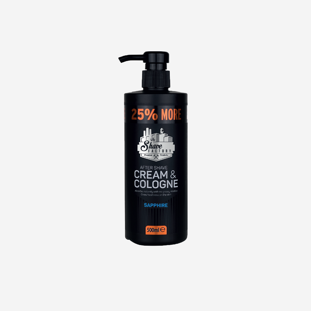 CREAM AND COLOGE SAPPIRE 500ML SHAVE FACTORY