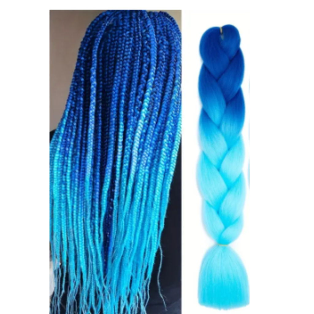 TRENZA KANEKALON AZUL OBS/AZUL CLARO