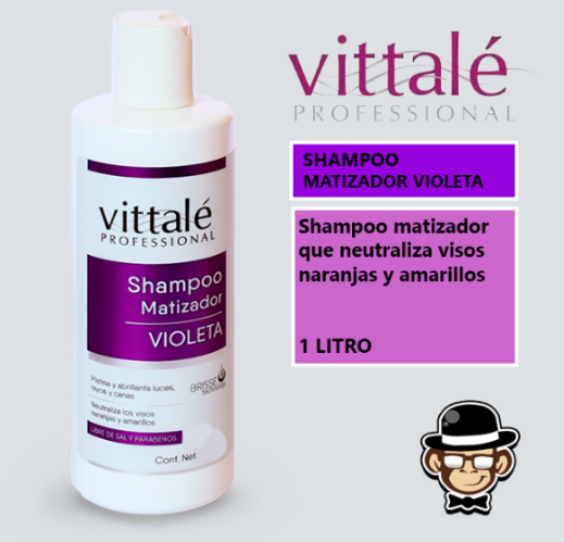 SHAMPOO MATIZADOR VIOLETA 1 LT VITTALE (5209)