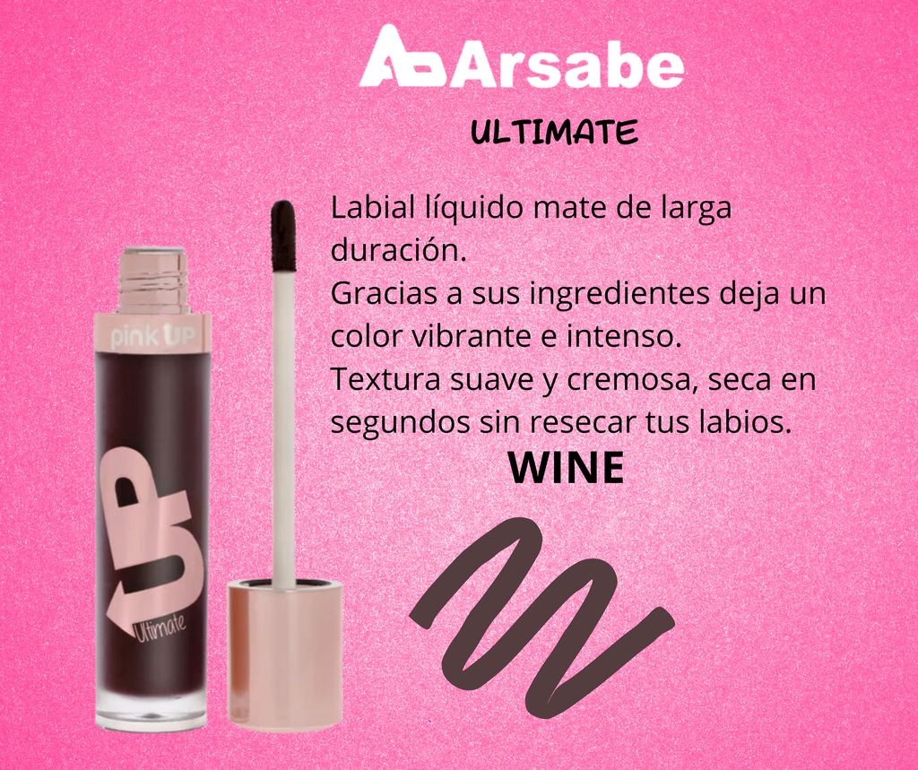 LABIAL LIQUIDO MATE ULTIMATE WINE PKUM12