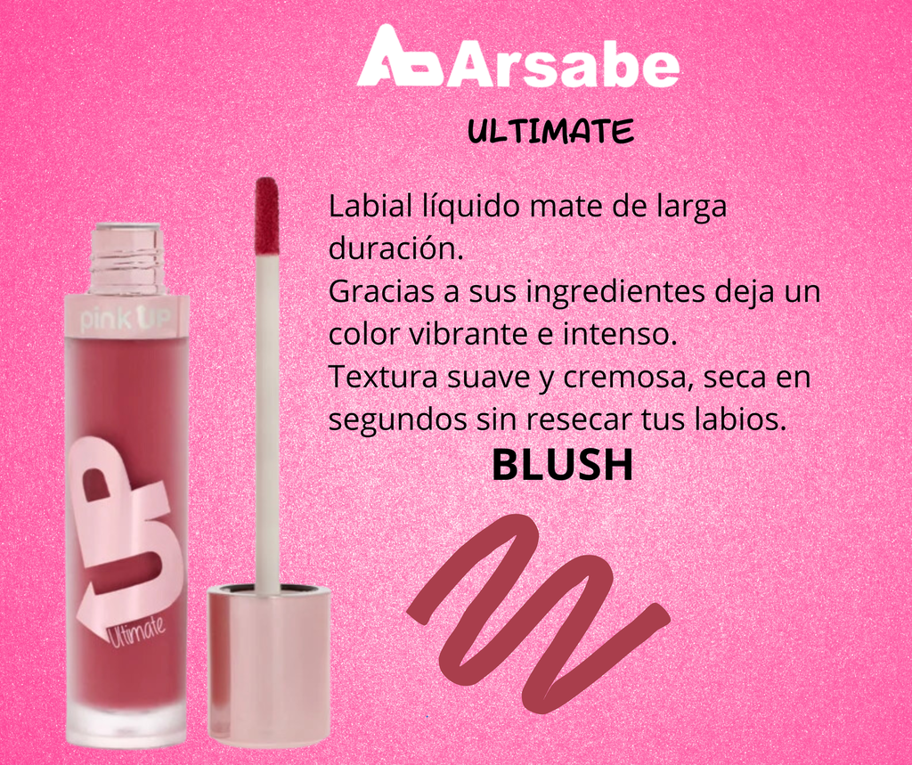 LABIAL LIQUIDO MATE BLUSH ULTIMATE, PKUM22 (7502296060834)