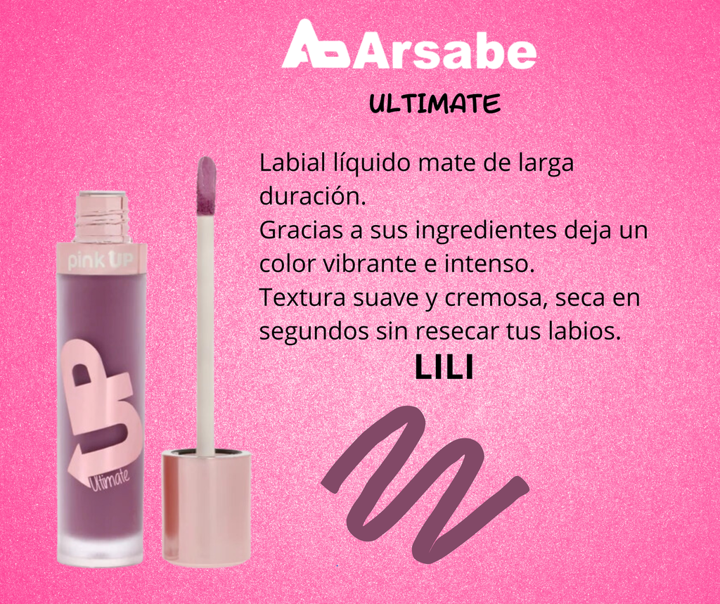 LABIAL LIQUIDO MATE LILI ULTIMATE PKUM30