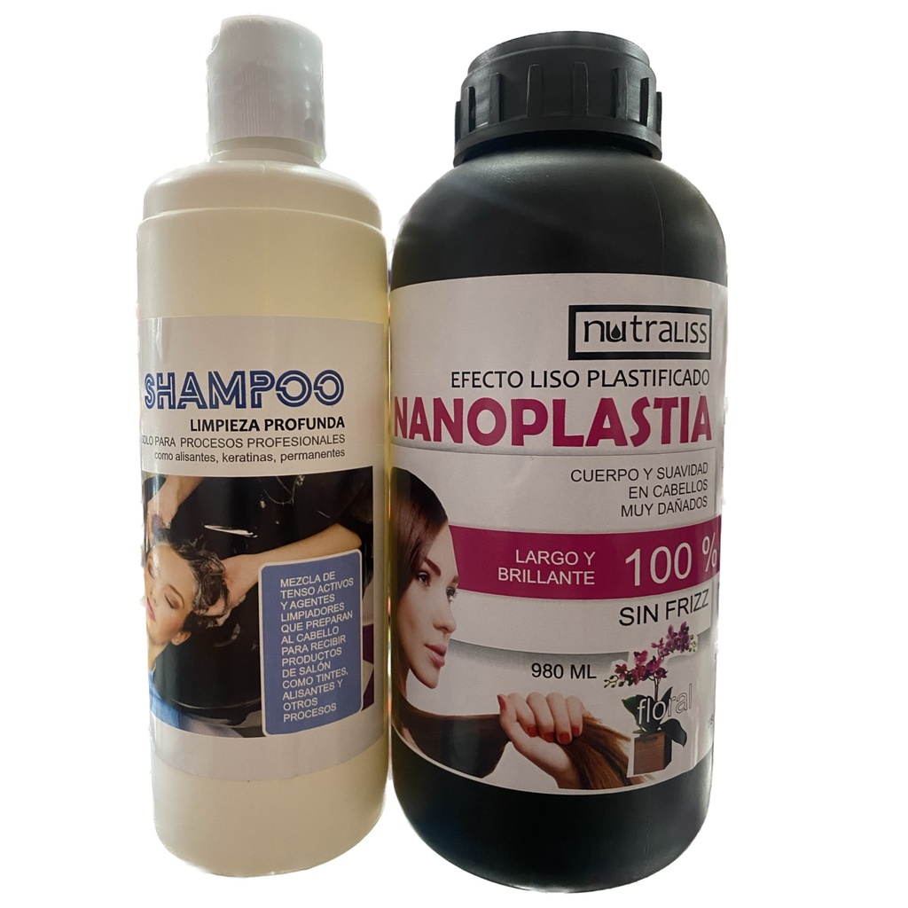 KIT KERATINA NUTRALISS NANOPLASTIA 1L / SHAMPOO CLF 500ML