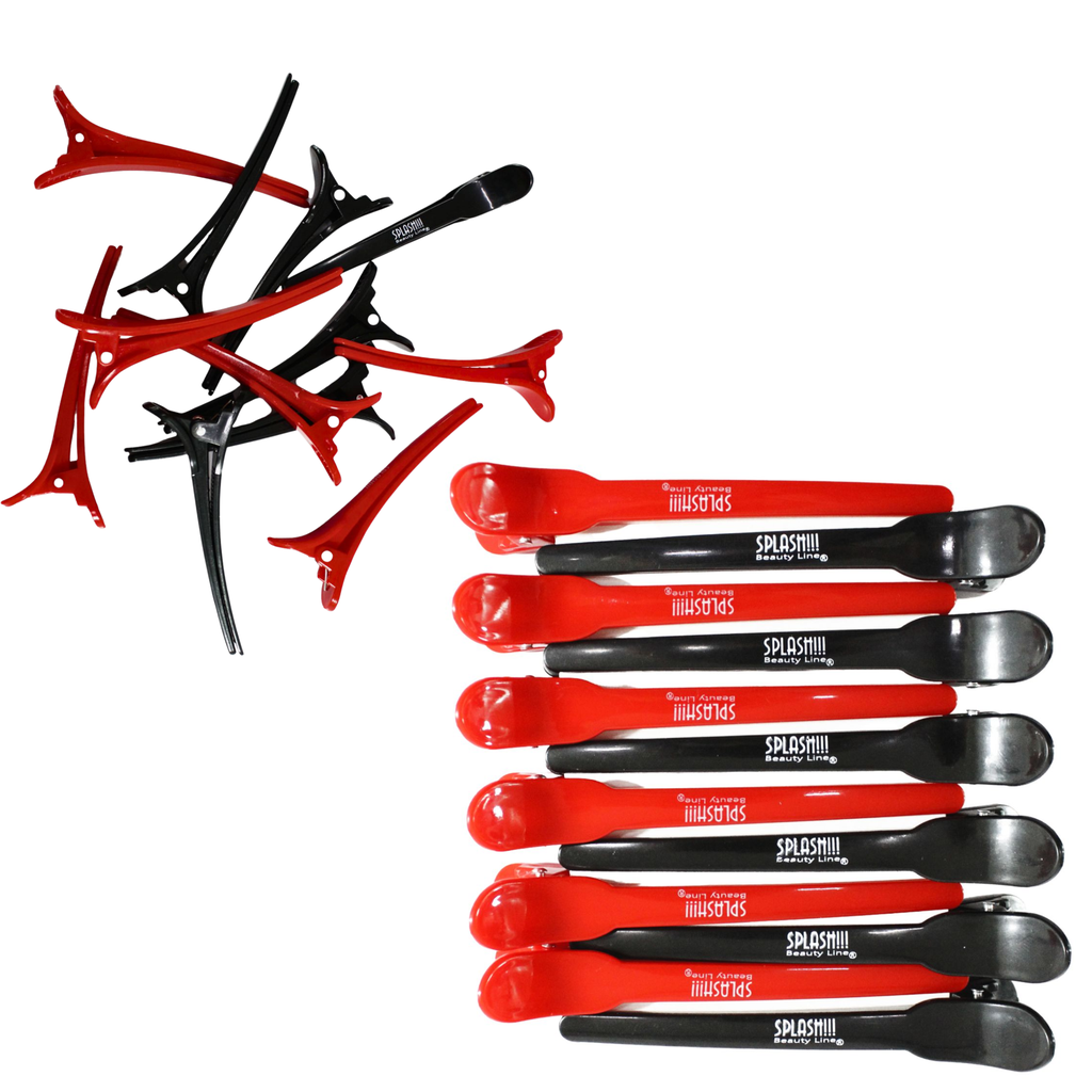 PINZA TIPO GARZA NEGRO/ROJO 12 PZAS 1264-00