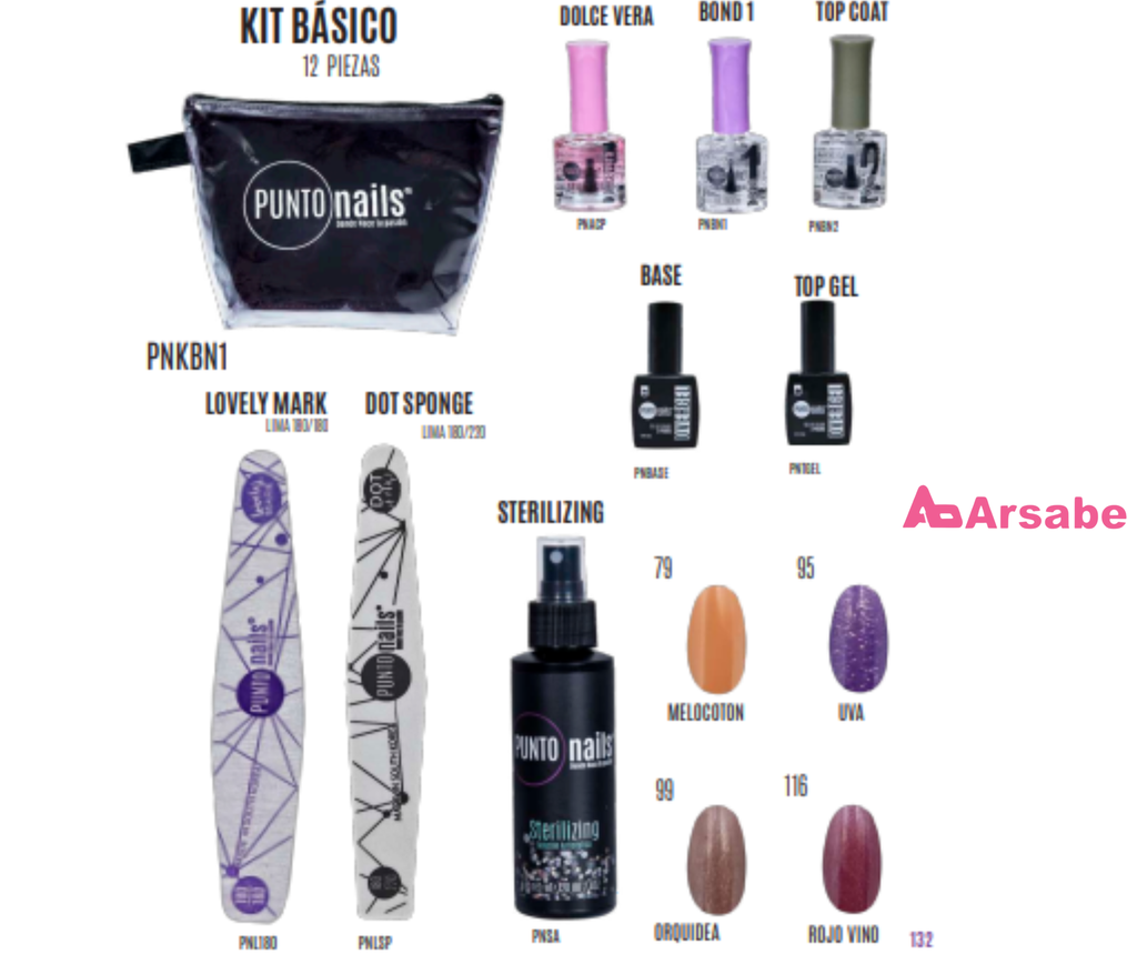 PUNTO NAILS KIT BASICO GEL