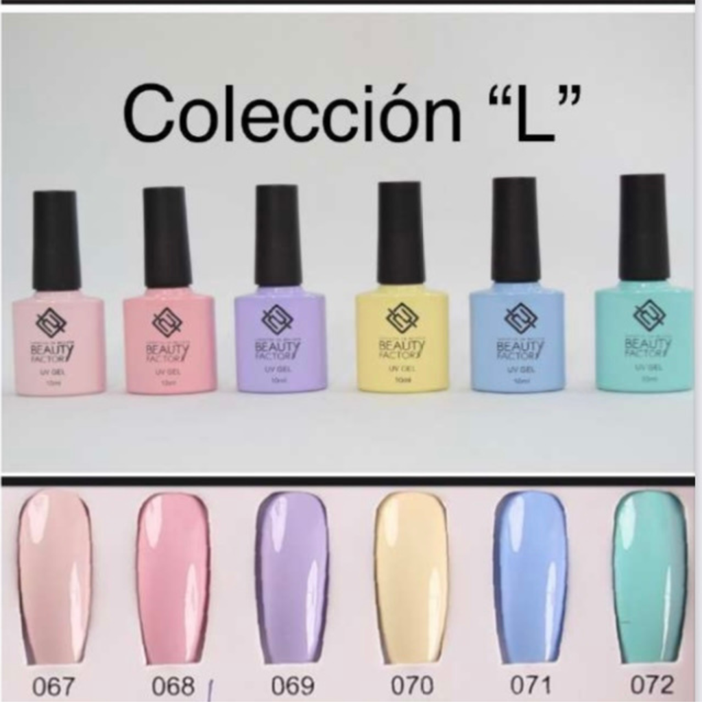 SET GEL PARA UÑAS GAMA L DE 6 PIEZAS BEAUTY FACTORY BFSGU-L