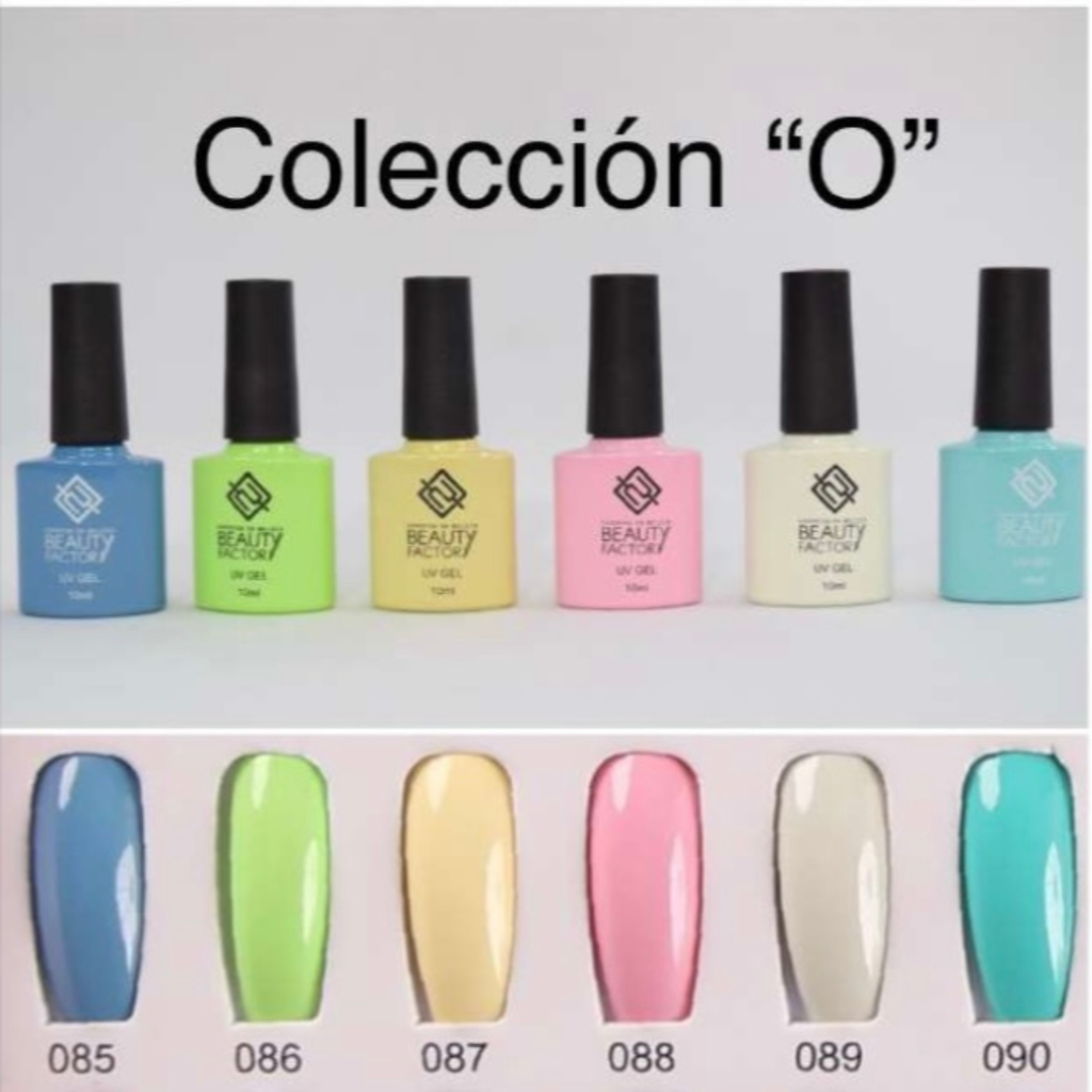 SET GEL PARA UÑAS GAMA O DE 6 PIEZAS BEAUTY FACTORY BFSGU-O