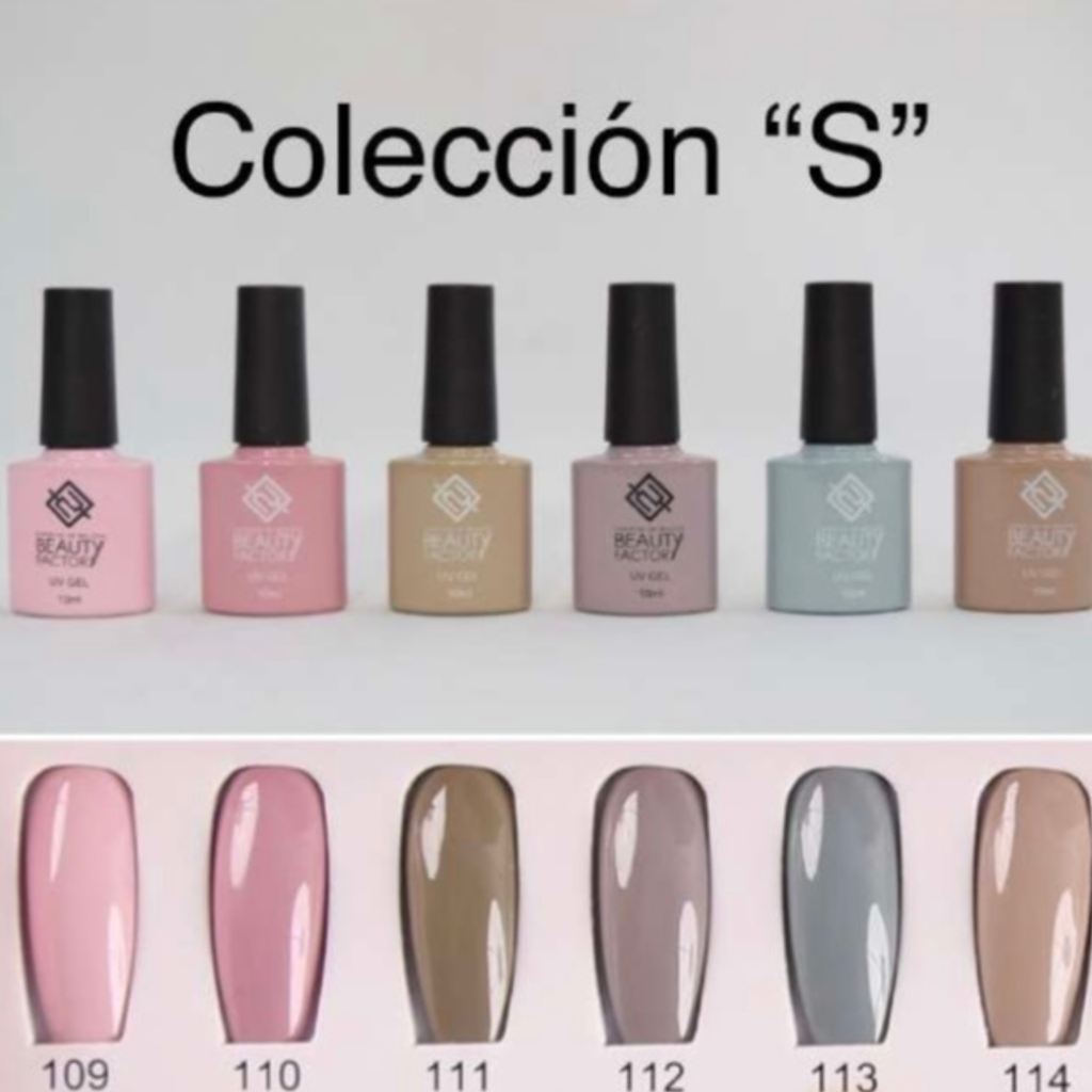 SET GEL PARA UÑAS GAMA S DE 6 PIEZAS BEAUTY FACTORY BFSGU-S