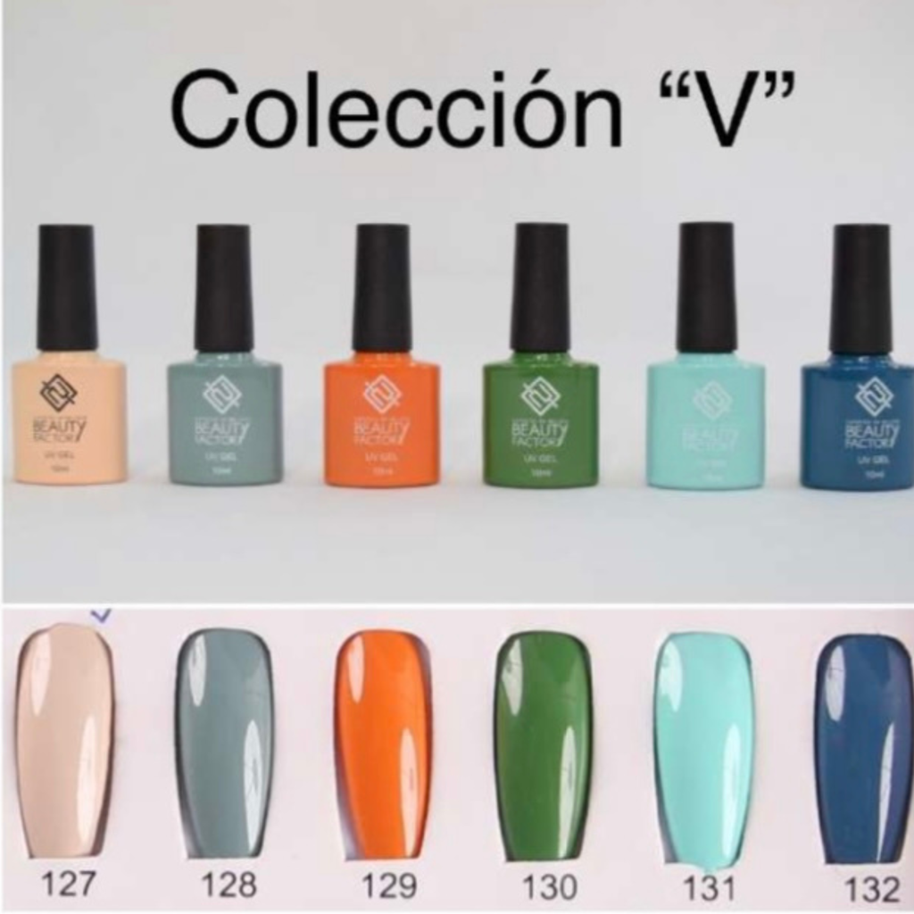 SET GEL PARA UÑAS GAMA V DE 6 PIEZAS BEAUTY FACTORY BFSGU-V