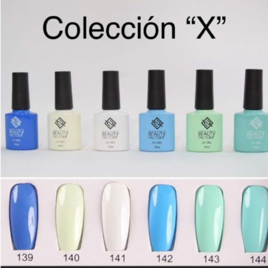 SET GEL PARA UÑAS GAMA X DE 6 PIEZAS BEAUTY FACTORY BFSGU-X