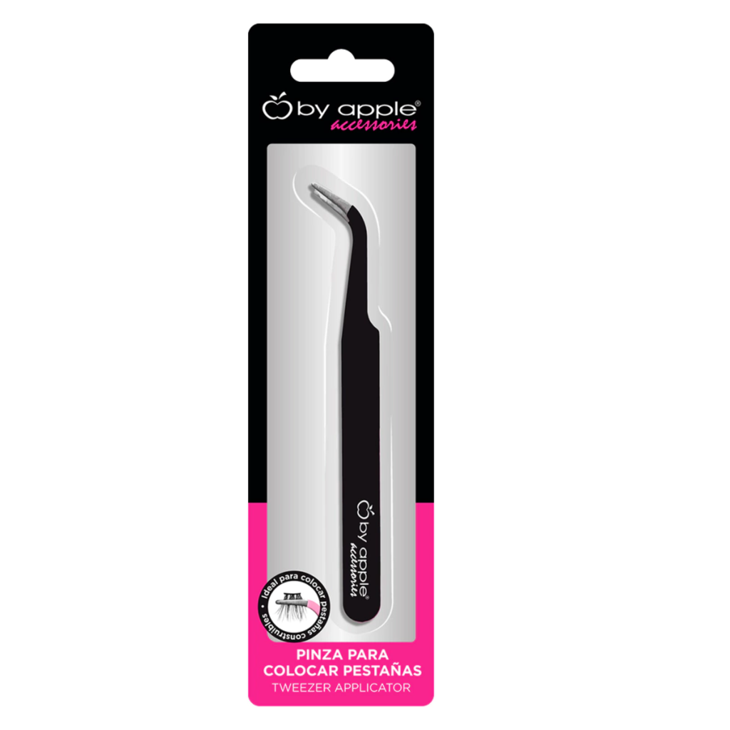 PINZAS PARA APLICAR PESTAÑAS PUNTA FINA NEGRA AND  MOD:68664