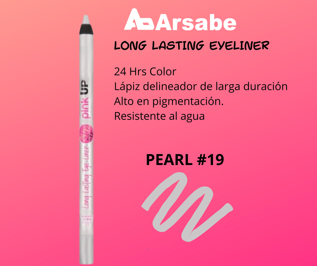 LONG LASTING EYE LINER 24HRS. EYE LINER  PINK UP  SILVER PEARL 19