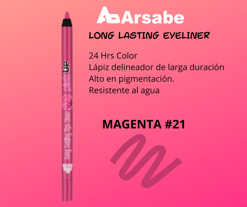 LONG LASTING EYE LINER 24HRS. EYE LINER  PINK UP  MAGENTA 21