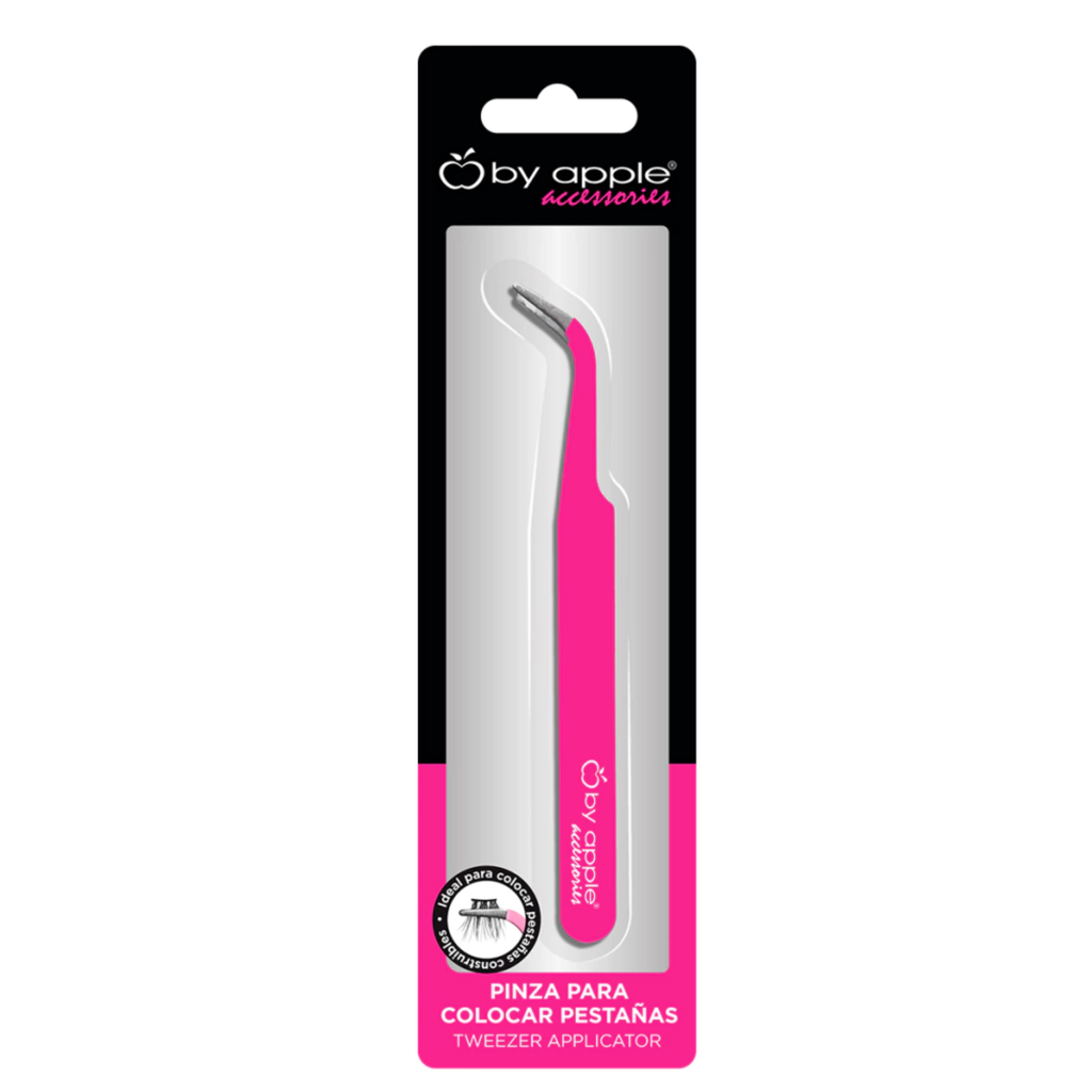 PINZAS PARA APLICAR PESTAÑAS PUNTA FINA ROSA AND MOD:68666