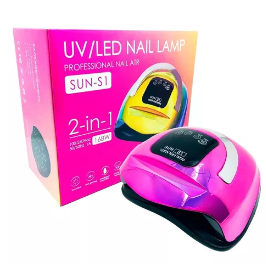 LAMPARA UV/ LED PROFESIONAL SUN-S1 (ROSE GOLD,ROSA METAL, ROSA AZUL) 168W