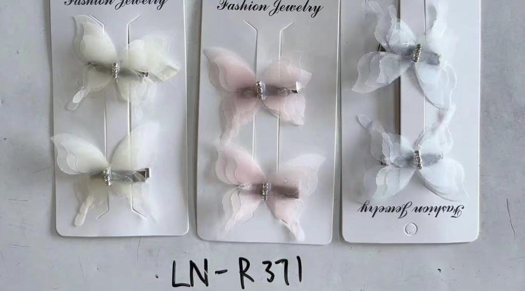 PRENDEDOR MARIPOSA DE ORGANZA 2 PZAS LN-R371