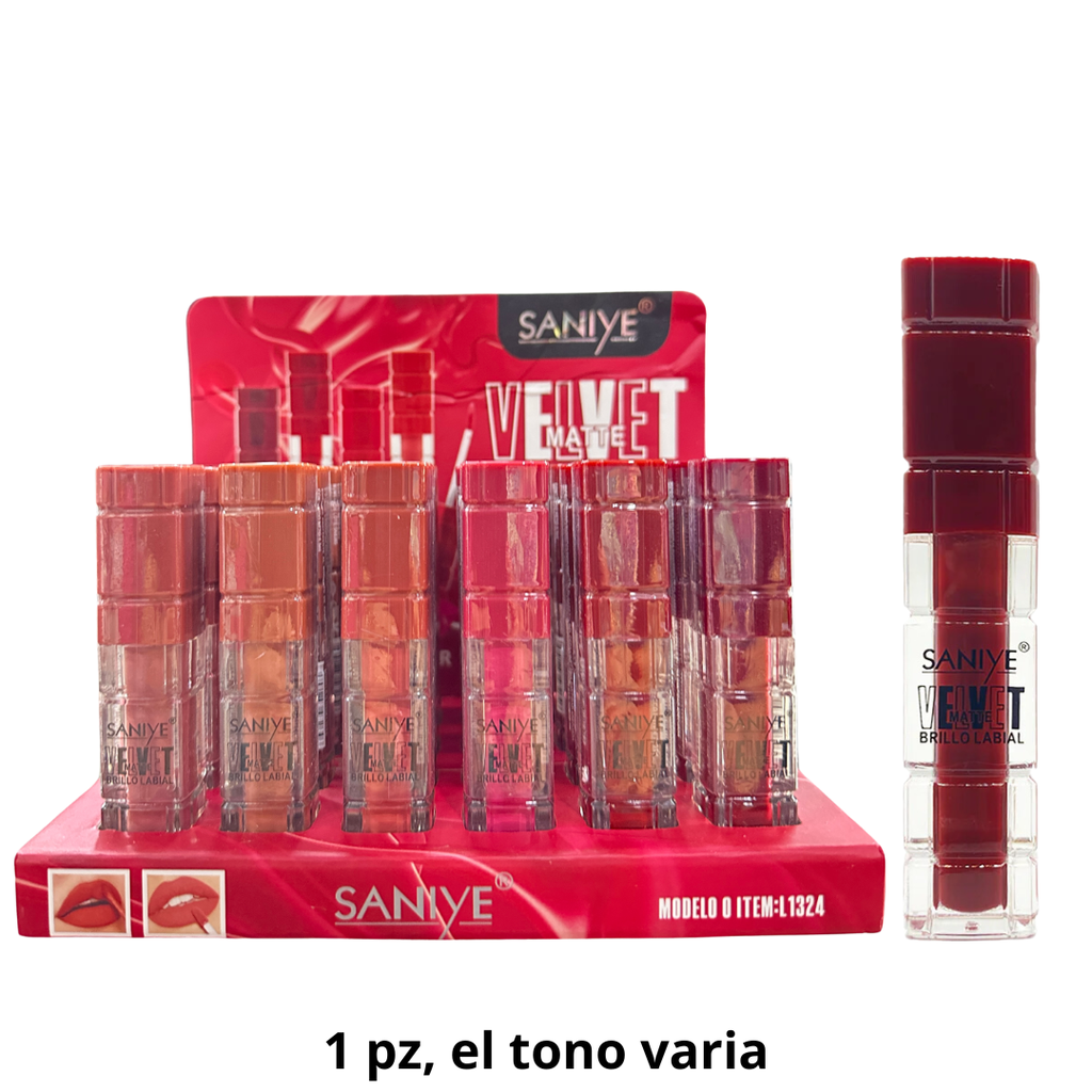 BRILLO LABIAL VELVET MATTE SANIYE L1324 (24)