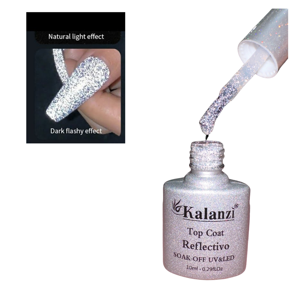 TOP COAT REFLECTIVO PLATA KALANZI