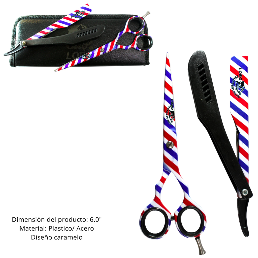 JUEGO DE PORTANAVAJA Y TIJERA  CARAMELO MOD 2402-00