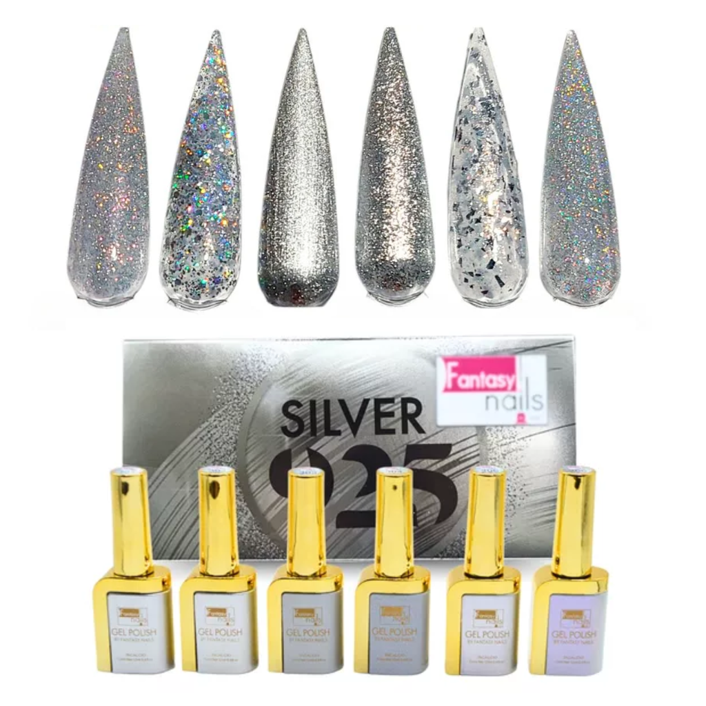 COLECCION GEL SILVER 925 (6pcs) FANTASY NAILS
