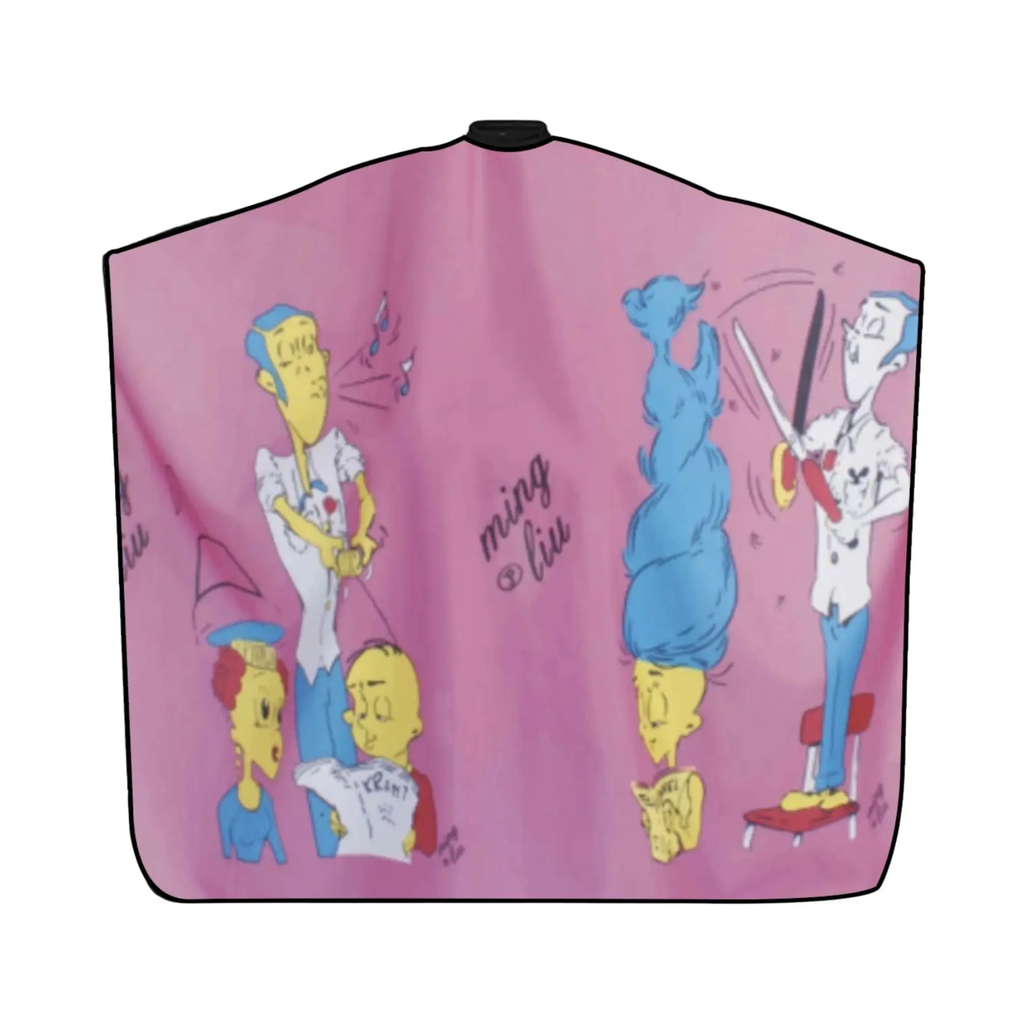 CAPA CORTE CABELLO INFANTIL CARICATURAS AMARILLO 80X125CM 1276-POL-CARI-AMARILLO