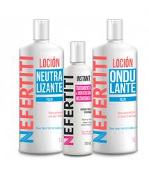 [7502238700729] LOCION ONDULANTE FLER TODO TIPO DE CABELLO 1L NEFERTITI + NEUTRALIZANTE