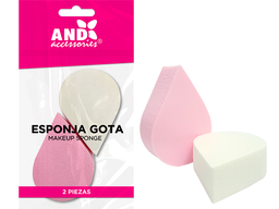 [7503024619126] Bolsa con 2 esponjas aplicadoras de maquillaje tipo gota 20089