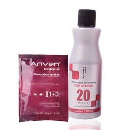 [KITA50] KIT DECOLORANTE 50G+PEROX 30VOL CHICO ANVEN (ANDE5196)