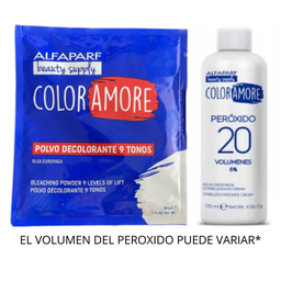 [8022297136820] KIT DECOLORANTE COLOR AMORE 50G + PEROXIDO