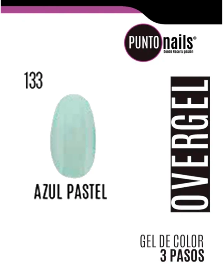 [7505031103681] PUNTO NAILS OVERGEL AZUL PASTEL MATTE #133 12ml