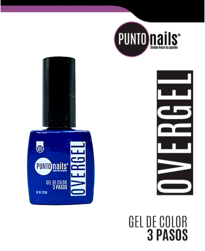 [7505031103407] PUNTO NAILS OVERGEL AZUL REAL #105 12ml
