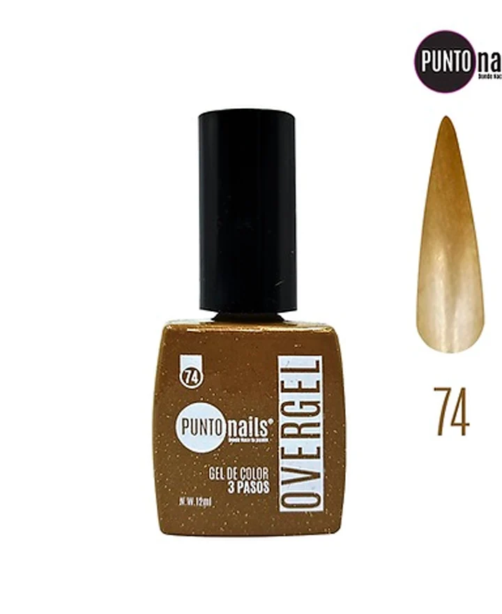 [7505031103094] PUNTO NAILS OVERGEL OLIVA CON GLITTER #74 12ml