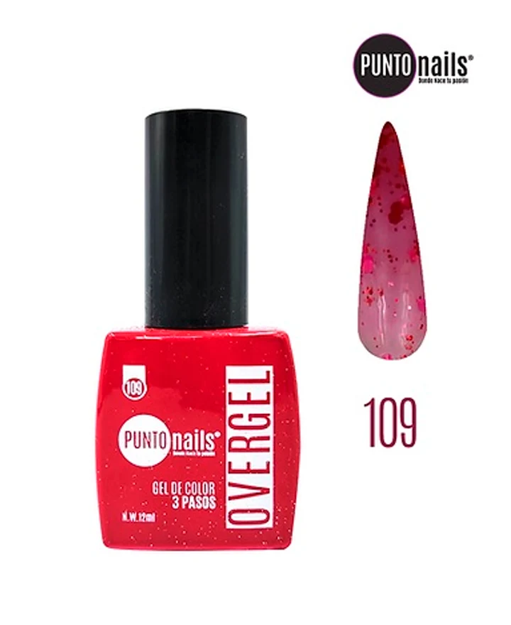 [7505031103445] PUNTO NAILS OVERGEL ROJO CADMIO #109