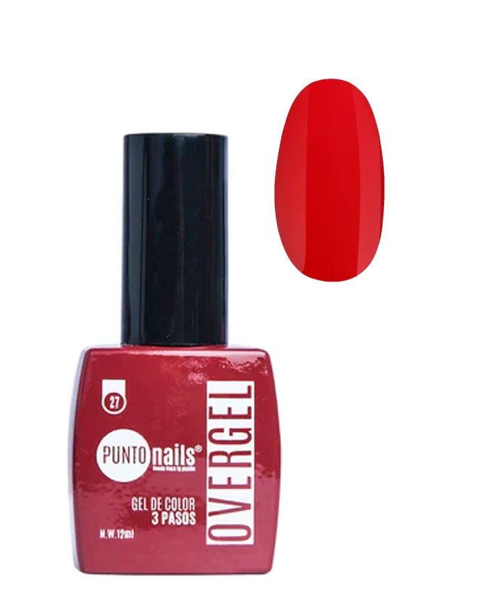 [7505031102622] PUNTO NAILS OVERGEL ROJO DE VENECIA #27 12ml
