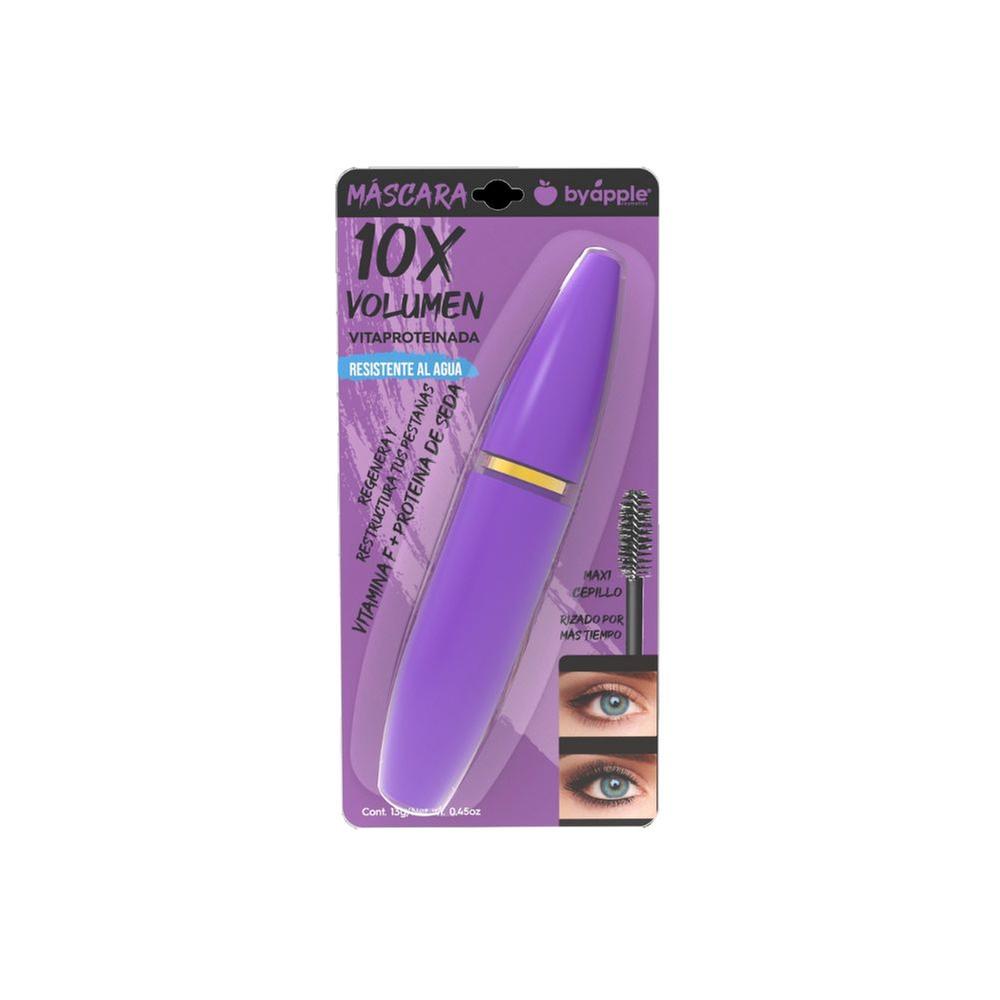 [7501906606943] BY APPLE MASCARA 10XVOLUMEN MORADO VITAMINA F+PROTEINA DE SEDA