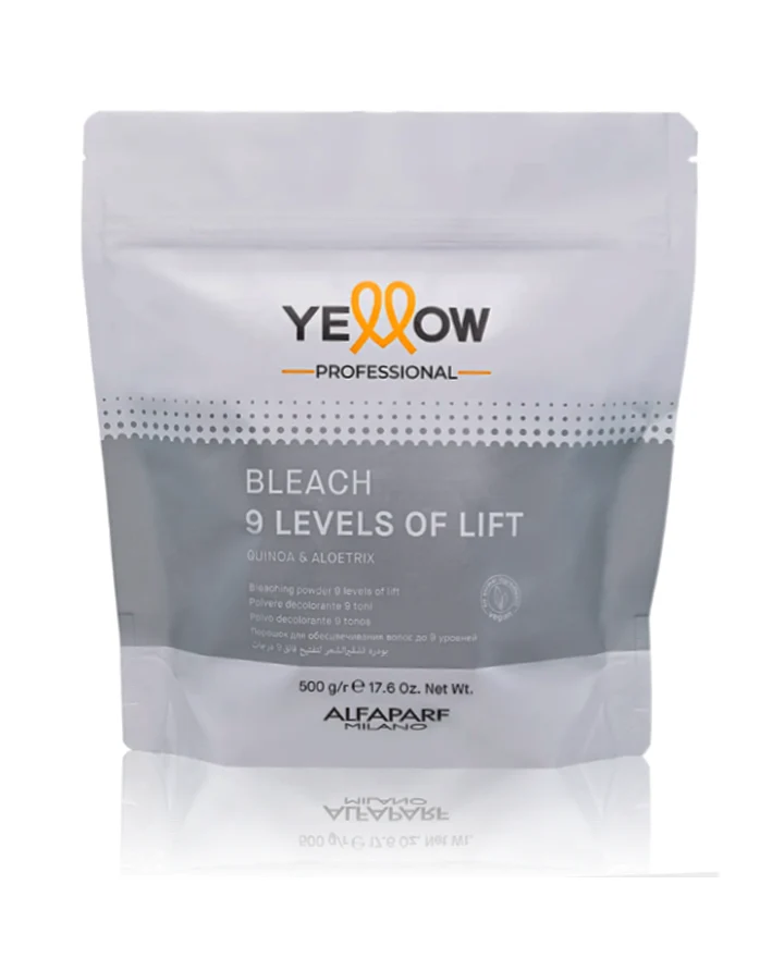 [8022297143385] DECOLORANTE YELLOW BLEACH POWDER 9 TONOS POUCH 500g